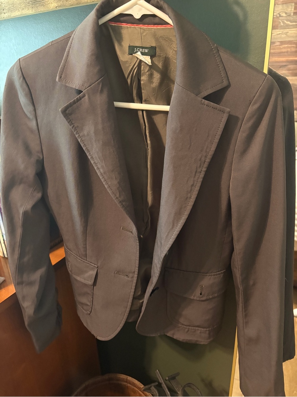 J.Crew Brown Tailored Blazer Jacket Two Button Made in Japan